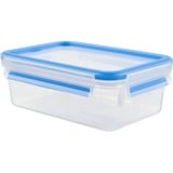 Emsa 508540 recipiente de almacenar comida Rectangular Caja 1 L Transparente 6 pieza(s) transparente/Azul, Caja, Rectangular, 1 L, Transparente, Alemania, 136 mm