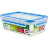 Emsa 508540 recipiente de almacenar comida Rectangular Caja 1 L Transparente 6 pieza(s) transparente/Azul, Caja, Rectangular, 1 L, Transparente, Alemania, 136 mm