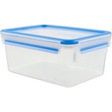 Emsa CLIP & CLOSE Rectangular Caja 2,3 L Azul, Transparente 1 pieza(s) transparente/Azul, Caja, Rectangular, 2,3 L, Azul, Transparente, Polipropileno (PP), Elastómero termoplástico (TPE), Alemania