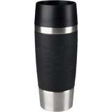 Emsa TRAVEL MUG tazón Negro, Taza negro, Sencillo, 0,36 L, Negro, Acero inoxidable