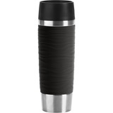 Emsa Waves Grande 500 ml Negro, Acero inoxidable Acero inoxidable, Taza negro, Negro, Acero inoxidable, Silicona, Acero inoxidable, Acero inoxidable, Polipropileno (PP), 4 h, 8 h