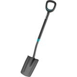 GARDENA 17010-20 pala y paleta Pala de metal con cabeza puntiaguda ergonómica para drenaje Acero Negro, Palas gris/Turquesa, Pala de metal con cabeza puntiaguda ergonómica para drenaje, Acero, Negro, Plaza, Con forma de D, Monocromo