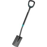 GARDENA 17011-20 pala y paleta Pala de metal con cabeza puntiaguda ergonómica para drenaje Acero Negro, Palas gris/Turquesa, Pala de metal con cabeza puntiaguda ergonómica para drenaje, Acero, Negro, Plaza, Con forma de D, Monocromo