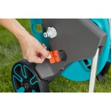 GARDENA 18515-20 AquaRoll M Easy Carro con carrete Manual , Carretilla para manguera turquesa/Gris, Tambor de carrete, Manual, Funcional, Negro, Azul, Naranja, Independiente, max. 60 m