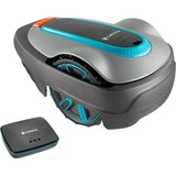 GARDENA Sileno Robot cortacésped Batería Negro, Turquesa gris/Turquesa, Robot cortacésped, 250 m², 16 cm, 20 cm, 50 cm, LCD