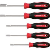 GEDORE Juego de llaves de vaso 2K rojas, 5 piezas, Llave de tubo rojo/Negro