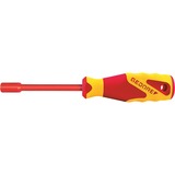 GEDORE Llave de vaso VDE con mango 3K, 7 mm, Llave de tubo rojo/Amarillo