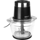 Graef CH502EU molinillo eléctrico para alimentos, Trituradora negro, Negro, Queso, Frutas, Carnes, Verduras, Acero inoxidable, Vidrio, 1 L, 500 W