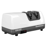 Graef CС105 Blanco, Afilador de cuchillos blanco/Negro, 70 W, 230 V, 50 Hz, 105 x 108 x 212 mm, 1,88 kg