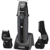 Grundig GMN3240 cortadora de pelo y maquinilla Negro, Cortador de pelo negro, Negro, Cilindro, 2,5 mm, 9 mm, Barba, Oído, Nariz, Acero inoxidable