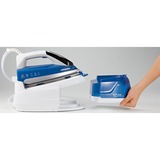 Grundig SIS 8670 1 L Suela Ceramic Ultra Glide Azul, Blanco, Estación de planchado a vapor blanco/Azul, Suela Ceramic Ultra Glide, 6 bar, 1 L, 110 g/min, Azul, Blanco, 1 min