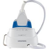 Grundig SIS 8670 1 L Suela Ceramic Ultra Glide Azul, Blanco, Estación de planchado a vapor blanco/Azul, Suela Ceramic Ultra Glide, 6 bar, 1 L, 110 g/min, Azul, Blanco, 1 min