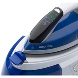 Grundig SIS 8670 1 L Suela Ceramic Ultra Glide Azul, Blanco, Estación de planchado a vapor blanco/Azul, Suela Ceramic Ultra Glide, 6 bar, 1 L, 110 g/min, Azul, Blanco, 1 min