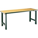 Hazet 130-1 banco de trabajo Banco de trabajo portátil negro/Marrón, Banco de trabajo portátil, Metal, Madera, Negro, Madera, 1000 kg, 2000 mm, 760 mm