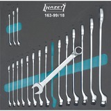 Hazet 163-99/18 llave combinada, Kit de herramientas 6,27 mm, Cromo, 2,67 kg, 342 mm, 344 mm, 18 pieza(s)