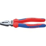 KNIPEX 02 02 200 Alicates de electricista alicate, Alicates combi azul, Alicates de electricista, Acero, De plástico, Azul/Rojo, 20 cm, 342 g