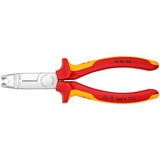 KNIPEX 13 46 165 pelacable Rojo, Amarillo, Alicates pelacables rojo/Amarillo, Aislamiento protector, 190 g, Rojo, Amarillo