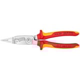 KNIPEX 13 86 200 Alicates de punta fina alicate, Pinzas Alicates de punta fina, Acero, De plástico, Rojo/naranja, 20 cm, 280 g