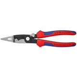 KNIPEX 13 92 200 Alicates de punta fina alicate, Pinzas rojo/Azul, Alicates de punta fina, Acero, De plástico, Azul/Rojo, 20 cm, 280 g