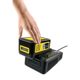 Kärcher Power 18/50 Aspiradora cilíndrica Juego de cargador y baterías, Conjunto negro/Amarillo, Aspiradora cilíndrica, Juego de cargador y baterías, Negro, Amarillo, 5000 mAh, 18 V, Kärcher