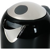 Kenwood ZJX650BK tetera eléctrica 1 L 2200 W Negro, Hervidor de agua negro/Acero fino, 1 L, 2200 W, Negro, Metal, Indicador de nivel de agua, Sin cables