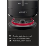 Krups BW2448 tetera eléctrica 1,6 L Negro, Hervidor de agua negro, 1,6 L, Negro, Plástico, Indicador de nivel de agua, Filtrado