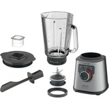 Krups Perfectmix+ Batidora de varillas 1200 W Acero inoxidable, Batidora depie acero fino/Gris, Batidora de varillas, Acero inoxidable, Mezcla, Giratorio, Negro, Vidrio, Acero inoxidable
