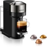 Krups Vertuo Next XN910C10 cafetera eléctrica Macchina per caffè a capsule 1,1 L, Cafetera de cápsulas negro/Cromado, Macchina per caffè a capsule, 1,1 L, Cápsula de café, 1500 W, Negro, Gris