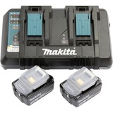 Makita 199482-2 cargador y batería cargable Juego de cargador y baterías, Conjunto negro, Juego de cargador y baterías, Ión de litio, 5 Ah, 18 V, Makita, 2 pieza(s)