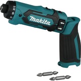 Makita Atornillador angular a batería DF012DZ, 7,2 Voltios, Taladro/destornillador azul/Negro