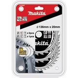 Makita B-33897 hoja de sierra circular 13,6 cm 3 pieza(s), Juego de hojas de sierra  Madera, 13,6 cm, 2 cm, 1,5 mm, 3 pieza(s)