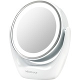 Medisana CM 835 espejo para maquillaje Independiente Alrededor Cromo, Espejo de aumento blanco, 12 lámpara(s), LED, Batería, AAA, 1,5 V, 169 mm