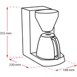 Melitta 1017-05 Cafetera de filtro blanco, Cafetera de filtro, De café molido, 1000 W, Blanco