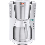 Melitta Look IV Therm Timer Cafetera de filtro acero fino/blanco, Cafetera de filtro, De café molido, 1000 W, Blanco
