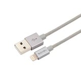 Nevox 1528 cable de conector Lightning 1 m Plata plateado/Gris, 1 m, Lightning, USB A, Plata, Derecho, Derecho