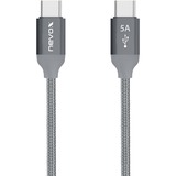 Nevox 1652 cable USB 0,5 m USB 2.0 USB C Plata gris, 0,5 m, USB C, USB C, USB 2.0, 480 Mbit/s, Plata