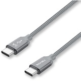 Nevox 1653 cable USB 1 m USB 2.0 USB C Gris, Plata gris, 1 m, USB C, USB C, USB 2.0, 480 Mbit/s, Gris, Plata