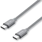 Nevox 1654 cable USB 2 m USB 2.0 USB C Gris, Plata gris, 2 m, USB C, USB C, USB 2.0, 480 Mbit/s, Gris, Plata