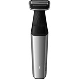 Philips BODYGROOM Series 5000 BG5020/15 Afeitadora corporal apta para la ducha, Cortador de pelo plateado/Negro, No necesita mantenimiento ni lubricación, Batería, Negro, Gris