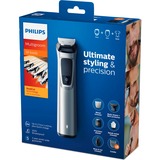 Philips MULTIGROOM Series 7000 MG7720/15 Cara, cabello y cuerpo 14 en 1, Cortador de pelo plateado/Negro, cabello y cuerpo 14 en 1, Negro, Plata, Rectángulo, Barba, Oído, Ceja, Bigote, Nariz, Batería, 120 min, Integrado