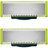 Philips Norelco OneBlade Recorta, perfila y afeita Cuchilla de recambio, Hoja perfila y afeita Cuchilla de recambio, Cuchilla de afeitar, Negro, Verde, Acero inoxidable, QP25xx, QP65xx