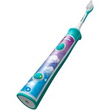 Philips Sonicare For Kids Cepillo dental eléctrico sónico con Bluetooth® incorporado, Cepillo de dientes eléctrico turquesa, Niño, Cepillo dental sónico, 62000 movimientos por minuto, Azul, 2 min, LED