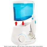 ProfiCare PC-MD 3005 irrigador oral 0,6 L, Limpieza bucal blanco/Azul, Corriente alterna, 100 - 240 V, 50/60 Hz, 145 mm, 115 mm, 205 mm