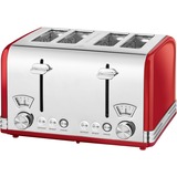 ProfiCook PC-TA 1194, Tostadora rojo/Plateado
