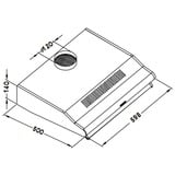 Respekta CH 1259 IXCN, Campana extractora acero fino