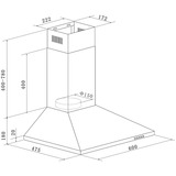 Respekta CH 22058 IXB, Campana extractora acero fino