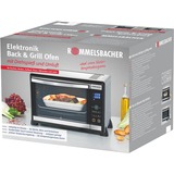 Rommelsbacher BGE 1580/E horno tostador 30 L 1580 W Negro, Acero inoxidable Parrilla, Mini horno acero fino, 30 L, Negro, Acero inoxidable, Tocar, 80 - 230 °C, Acero inoxidable, 120 min