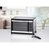 Rommelsbacher BG 1055/E horno tostador 18 L Negro, Acero inoxidable Parrilla, Mini horno plateado/Negro, 18 L, Negro, Acero inoxidable, Giratorio, Acero inoxidable, 3 estanterías, 60 min, Minorista