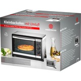 Rommelsbacher BG 1055/E horno tostador 18 L Negro, Acero inoxidable Parrilla, Mini horno plateado/Negro, 18 L, Negro, Acero inoxidable, Giratorio, Acero inoxidable, 3 estanterías, 60 min, Minorista