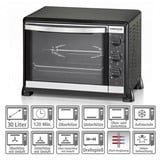 Rommelsbacher BG 1550 Horno eléctrico 30 L Negro, Mini horno negro, Horno eléctrico, 30 L, 80 - 230 °C, Negro, Giratorio, Mecánico, Minorista